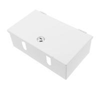 YARNOW 2-gang Rectangular Waterproof Electrical Box with Lock for Power Outlets and Sockets, Iron Material, 2.8" Deep, Suitable for Public Zones and Lockers, Enhanced Security Control