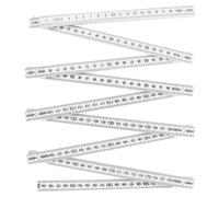 YARNOW 2 Meter Plastic Folding Ruler Lightweight Foldable Measuring Tool with Easy-read Fractions for DIY and Measuring in Restricted Access Areas