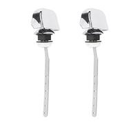 YARNOW 2 Pack Toilet Flush Handle Replacement Side Mount Toilet Tank Handle Rustproof Flush Lever Single Push Flushing Side Entry Lever for Home Bathrooms Powder Rooms Commercial Restrooms