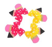 YARNOW 2 Pairs Back to School Hair Bows Large Bowknot Clips for Gentle No Crease Hair Clips for Barrettes Accessories for Teens