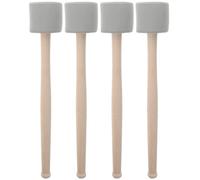 YARNOW 2 Pairs Bass Drum Mallet Percussion Drum Mallet Wooden Handle Eva Foam Head Wide Application Well-polished Handle for Playing