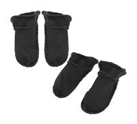 YARNOW 2 Pairs Black Liner Shoe Inserts for Clogs, Thick Plush Warm Insoles with Removable Soft Fleece, Winter Shoe Warmers for Outdoor and Snowy Weather (Size 40-41, 250Mm)
