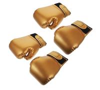 YARNOW 2 Pairs Boxing Gloves Set with Adjustable Fit, Comfortable Pu Leather and Sponge Padding, Portable Kickboxing Gloves Designed for Physical Exercise and Fitness Activities
