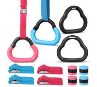 YARNOW 2 Pairs Gymnastic Rings with Adjustable Straps for Training