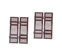 YARNOW 2 Pairs Mini Antique Chinese Screen Dollhouse Decoration Miniature Folding Screens for Doll Accessories Lifelike Desktop Ornament with Delicate Craftsmanship Elegant Vintage Style