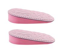 YARNOW 2 Pairs Pink Shoe Lifts with Soft Stretch Fabric and Cotton Eva Material, Heel Cushion Inserts Featuring Massage Point Design for Comfortable Height Boost in Sports and Casual