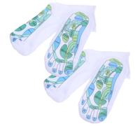 YARNOW 2 Pairs Unisex Acupressure Reflexology Foot Massage Socks with Trigger Point Tools for Foot Relief and Breathable Comfort, for Travel and Beauty Salons