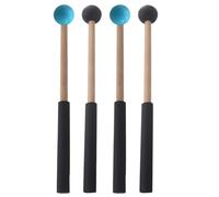 YARNOW 2 Pairs Wooden Rubber Drum Sticks for Tongue Drum and Marimba, Practical to Use and Convenient to Hold, Percussion Mallets for Beginners and Professionals