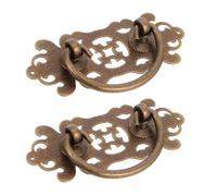 YARNOW 2 Pcs Brass Knob Retro Door Pull with Elegant Vintage Design and Lasting Durability, Golden Brass Cabinet Knobs for Dressers and Gates, Easy Installation and Resistance to Wear