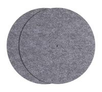 YARNOW 2 Pcs Felt Turntable Mats Vibration Record Platter Pads Non Slip Design for Improved Sound Performance Compatible with Various Record