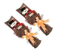YARNOW 2 pcs Graduation Bear Doll Bouquet Cartoon Bear Flower Arrangement for Graduation Party Decoration Party Favors Eye Catching and Adorable Design