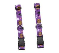 YARNOW 2 pcs Halloween Pet Collar for Dogs Lightweight Comfortable Purple Dog Harness Accessory Durable Pet Ornament Practical and Stylish Collar for Festive Wear