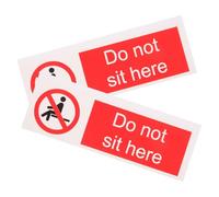 YARNOW 2 Pcs Safety Warning Stickers Pvc Adhesive with Safety Reminder and Versatile Application for Company and School Use Sturdy Fire Exit Sign