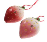 YARNOW 2 Pieces Strawberry 6-hole Creative Ocarina Wind Instruments for Beginners Lanyard, Red and Pink Fruit-shaped Musical Instruments Suitable for Children and Students Random Color