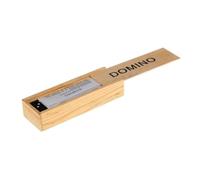 YARNOW 2 Sets Black Wooden Domino Blocks Set with Storage Box Educational Board Game for Adults Premium Wood Material Enhances Creativity Team Spirit and Practical Thinking Skills