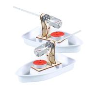 YARNOW 2 Sets DIY Boat Model Kit for Science Experiment Crafts Safe Lightweight Steam Ship for Learning Hand Eye Coordination for Creative Play
