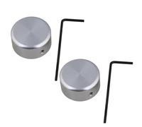 YARNOW 2 Sets Guitar Nail Caps Footswitch Topper Pedal Topper Aluminium Alloy inside Rubber Mat Silver Includes 3pcs Screws 1pcs Handle Protects Nails Extends Pedal Life