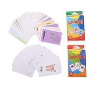 YARNOW 2 Sets Learning Flash Cards of Picture Word Cards for Educational Speech Therapy Materials Skin Friendly and Portable for Motor Skills and Brain Development Activities