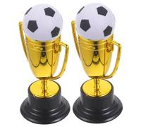 YARNOW 2 Sets Plastic Trophy Cups with Soccer Ball Props Award Trophies for Kindergarten Competitions Party Prizes Sports