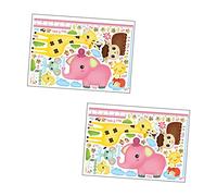 YARNOW 2 Sheets Cute Animal Height Growth Chart Wall Decals for Room Removable Wall Stickers for Nursery Bedroom Decor Engaging Measuring Ruler Wallpaper Stickers
