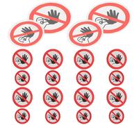 YARNOW 20 Pcs Warning Signs Stickers Self-adhesive Pvc Not Easy to Tear Black White Red No Entrance Sign for Warning for Companies and Places with Dangerous Equipment