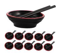 YARNOW 20 Sets Miniature Japanese Ramen Bowls with Chopsticks Realistic Dollhouse Tableware for Pretend Play Lightweight Portable Kitchen Accessories for Miniature Restaurants and