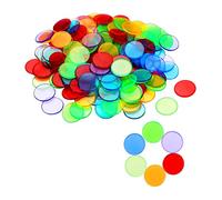 YARNOW 200pcs Bingo Counting Chips Plastic Bingo Game Coins Boys and Girls Toys Sorting Math Learning Mixed Colors