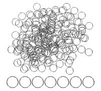 YARNOW 200pcs Black Iron Key Rings Small Round Split Keychain Rings DIY Keyrings Bulk Stay Closed Tightly Not Easy to Rust for Bags Pendant and Other Accessories