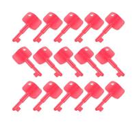 YARNOW 20Pcs Alarm Button Reset Keys Red Plastic for Emergency Fire Panic Call Point