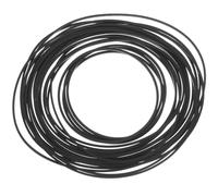 YARNOW 20pcs Cassette Player Belts Rubber Recorder Belts No Jamming Black 1mm Square Folded 90-135mm for Recorder Maintenance