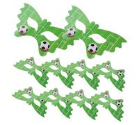 YARNOW 20pcs Football Mask Soccer Costume Props Soccer Party Favors Costume Mask Football Party Soccer Decoration Soccer Theme Mask Novelty Mask Funny Party Mask Carnival Paper Green