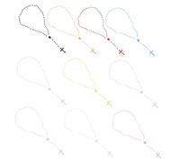 YARNOW 20pcs Glow Dark Cross Necklaces for Women Mixed Color Faith Cross Pendant Necklaces Comfortable Skin Friendly Accessory