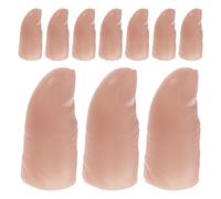 YARNOW 20Pcs Lifelike False Thumb Tips with Vinyl Nail Practice Fake Finger Prop for Magician Tricks and Pranks, Soft Large Thumb Covers for Stage Performances and Manicure Display
