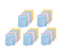 YARNOW 20Pcs Microfiber Instrument Polishing Cloths Durable Cleaning Wipes for Guitar Piano and More Random Color Dust and Dirt Removal Portable and Reusable Random Color