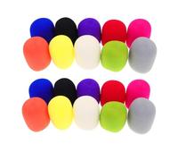 YARNOW 20pcs Multi-colored Microphone Sponge Windscreen Covers Thick Reusable Mic Protector Sleeves for Handheld Karaoke Noise Reduction Windshield Muff for Enhanced Audio Hygiene