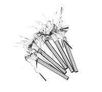 YARNOW 20pcs Party Whistles Noise Makers Silver Tassel Cheering Props for Birthdays Halloween Weddings and Sports Events Safe Plastic Party