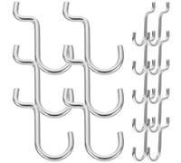 YARNOW 20pcs Peg Board Hooks Metal Iron Peg Hooks Easy to Fix Easy to Remove Light Weight Silver for Display Goods in The Shop
