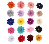 YARNOW 20pcs PET Collar Flowers Decorative Flower Charm Cloth and Plastic Accessory Lightweight Secure Attachment for Dogs and Cats Daily Walks and Grooming Accessories