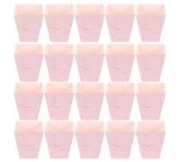 YARNOW 20pcs Pink Paper Popcorn Snack Boxes Bowknot for Holding Popcorn and French Fries, Elegant and Stylish Candy Packaging Boxes for Bachelorette and Cinema Night Parties