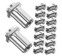 YARNOW 20pcs Silver M5 Drum Swivel Nuts 5mm Inner Diameter Tom Lug Floor Drum Replacement Spare Parts for Snare and Jazz Accessories