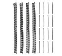 YARNOW 20pcs Table Tennis Paddle Edge Tape, Black Lightweight Racket Edge Protector Strip, Wear-resistant Pingpong Bat Guard for Player Racket Frame Protection