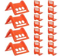 YARNOW 20PCS Tie Down Strap Plastic Flatbed Corner Protectors, 5.83x4.72x3.15in Orange Cargo Edges Protector for Flatbed Truck Shipping Load Protection