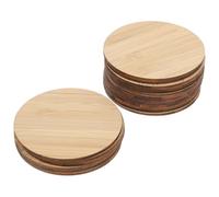 YARNOW 20pcs Unfinished Cutouts Round Circles DIY Painting Materials Light Brown Multi-Purpose Bamboo for ’ Hand-Painted Activities on Mother’s Day