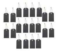 YARNOW 20pcs Wooden Price Tags Hanging Labels with Ropes Vintage Black Mini Chalkboard Tags for Clothing and Commercial Labels DIY Craft Decorations