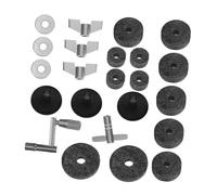 YARNOW 23pcs Drum Accessory Kit Cymbal Felt Pads Cymbal Stand Sleeves Replacement Drum Supplies