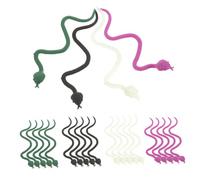 YARNOW 24pcs Assorted Fake Snakes Realistic Stretchy Snake Toys for Adults Prank Props Party Decorations Halloween Scary Trick Toys Simulation Models