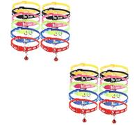 YARNOW 24pcs Decorative Pet Collar Adjustable Neck Collars Bells Comfortable and Skin-friendly for Daily Wear Parties Weddings and Photos