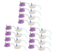 YARNOW 24pcs Plush Cat Bite Toy Realistic Mice for Kittens Fun Teasing Plaything Material Random Colors for Indoor Cats and Reducing Boredom