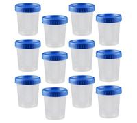 YARNOW 25Pcs Measuring Cup Specimen Cup with Screw Lids Leak-Proof for Pathology Urine Samples and Liquid Testing