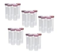 YARNOW 25pcs Sterile Plastic 50ml Conical Centrifuge Tubes with Screw Caps, Graduated High Transparency Laboratory Sample Tubes for Science Experiments and Culture Processes